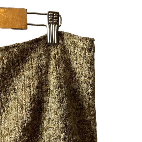 Lafayette 148 New York Metallic Brown Gold Tweed Flare Skirt Size 8 - Picture 10 of 12